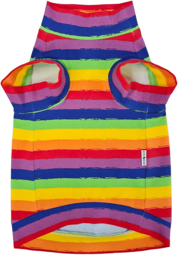 Kotomoda Katzen Kleidung Baumwolle T-Shirt Colorful Life Sphynx Katzen (L), L