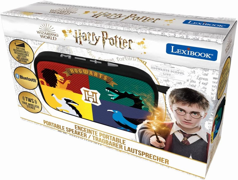 Lexibook Warner Harry Potter - Tragbarer Bluetooth-Lautsprecher, Kabelloser, USB, TF-Karte, Akku, BT