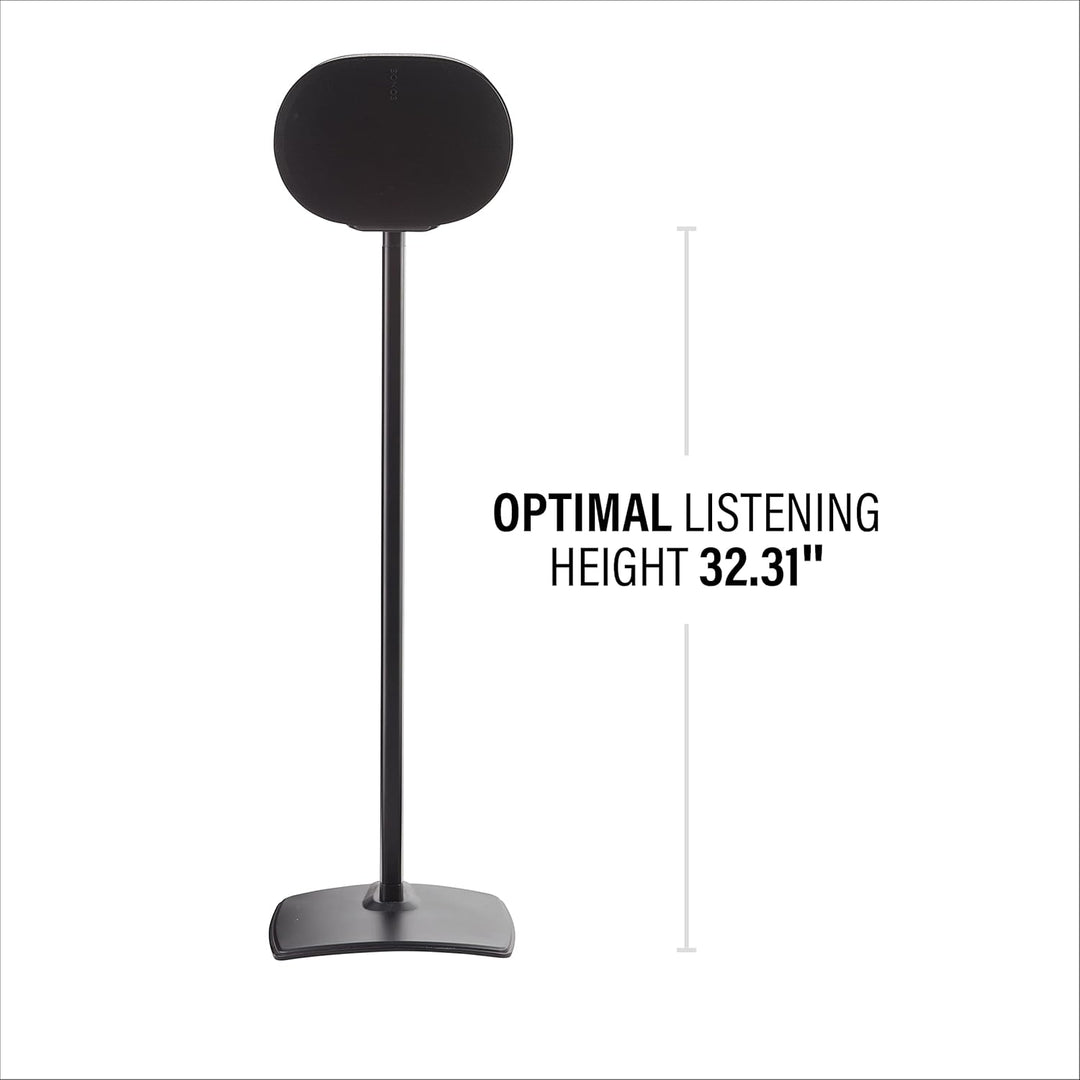 Sanus Lautsprecherständer für Sonos Era 300 Single WSSE31, Feste Höhe Schwarz, Schwarz