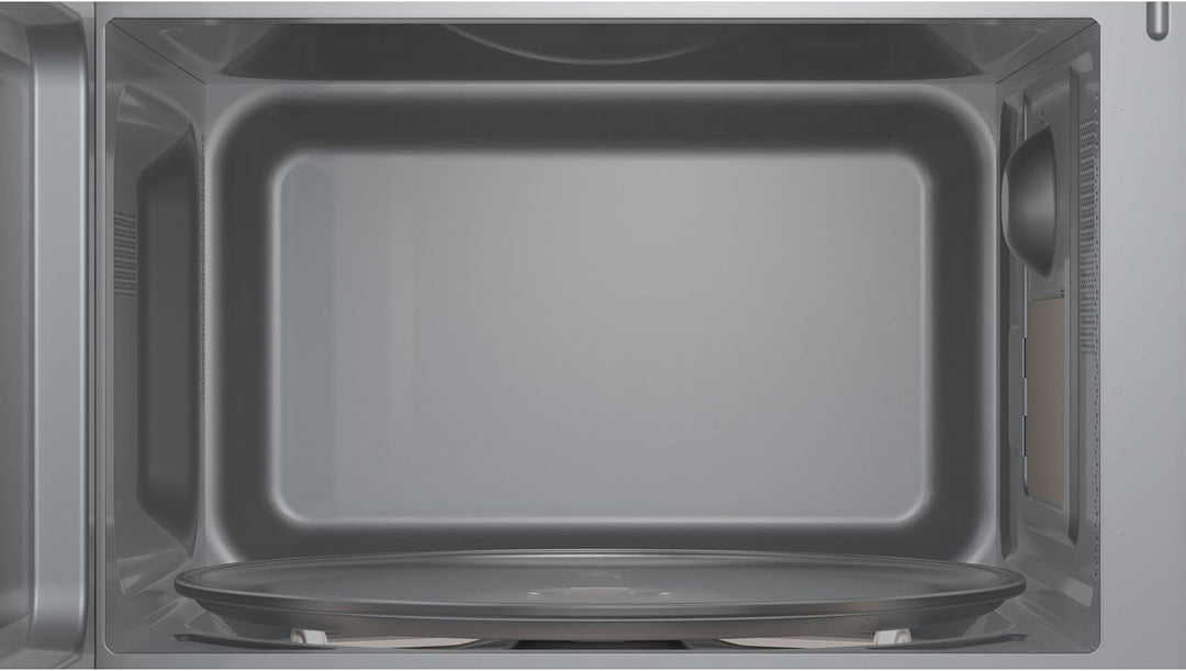 Bosch FFL020MW0 Serie 2 Mikrowelle, 26 x 44 cm, 800 W, Drehteller 27 cm, Türanschlag Links, Reinigun