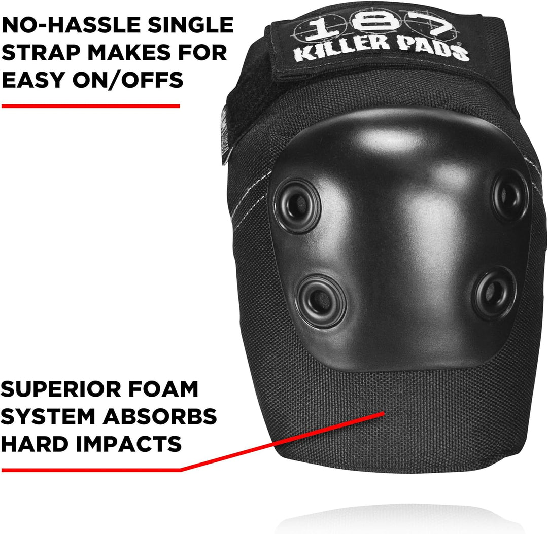 Killer Pads Schutzausrüstung Elbowpads Slim XL Schwarz, XL Schwarz