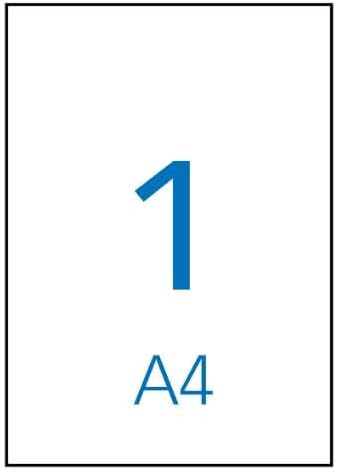 Apli 002698 - Pack 100 weiβe Etiketten für Drucker 210X297 210 x 297 mm 100 Blatt, 210 x 297 mm 100
