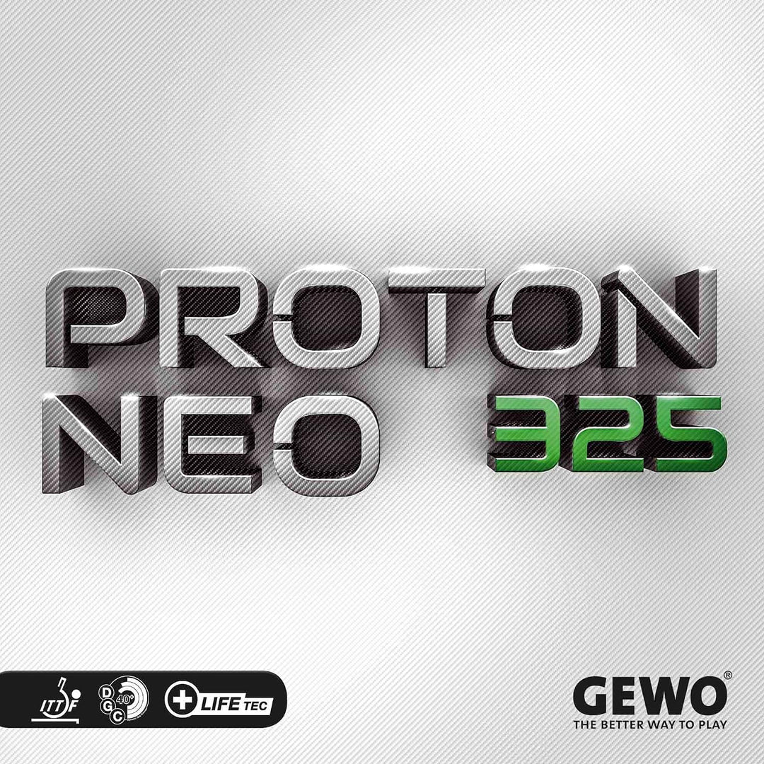 GEWO Proton Neo 325 Tischtennis Belag – weich &amp; kontrolliert für spinorientiertes Allroundspiel – So