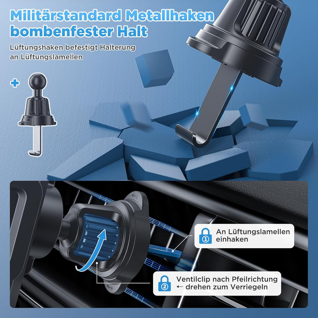 Handyhalterung Auto Upgrade Super Saugnapf＋Hakenclip Handy Halterung Auto Universal für Armaturenbre