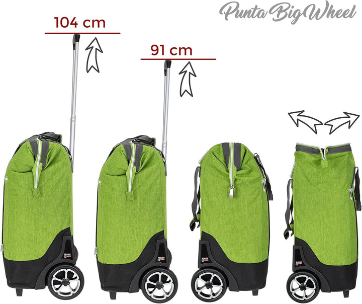 Punta Big Wheel Einkaufsroller Einkaufswagen Shopping Trolley Einkaufstrolley Trolly 10303 + Thermot