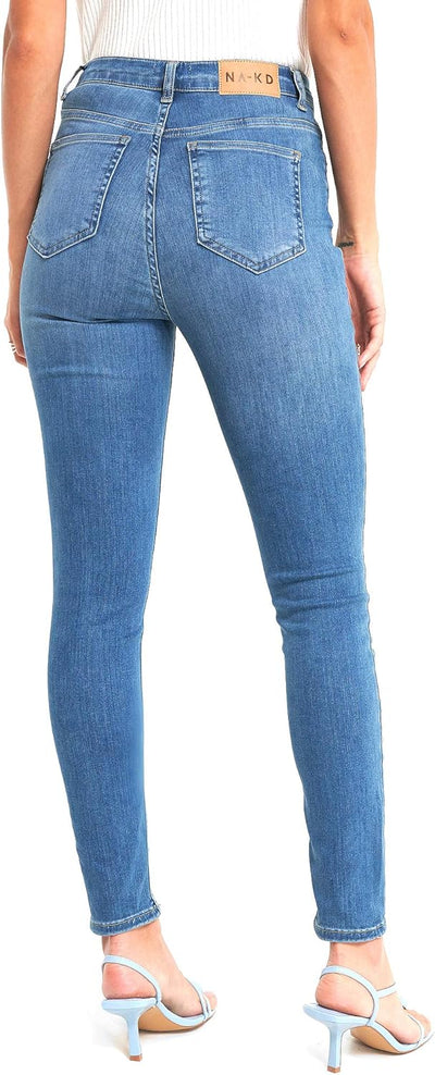 NA-KD Damen Skinny High Waist Jeans
