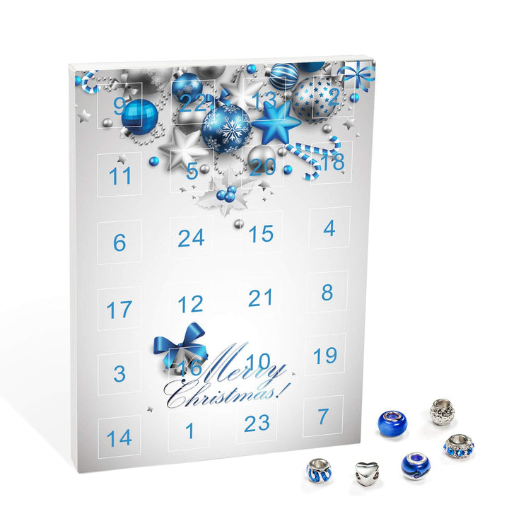 VALIOSA Mode-Schmuck Adventskalender,Merry Christmas' mit Halskette, Armband + 22 individuelle Perle