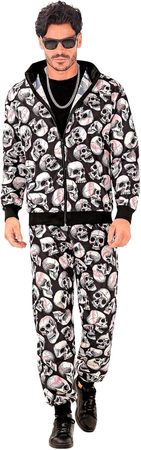 W WIDMANN MILANO Party Fashion - Kostüm Trainingsanzug für Halloween, 80er Jahre Outfit, Jogginganzu
