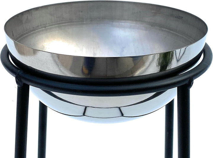 DanDiBo Blumenhocker Metall mit Topf Schwarz Silber 43,5 cm Blumenständer 96078 S Blumensäule Modern