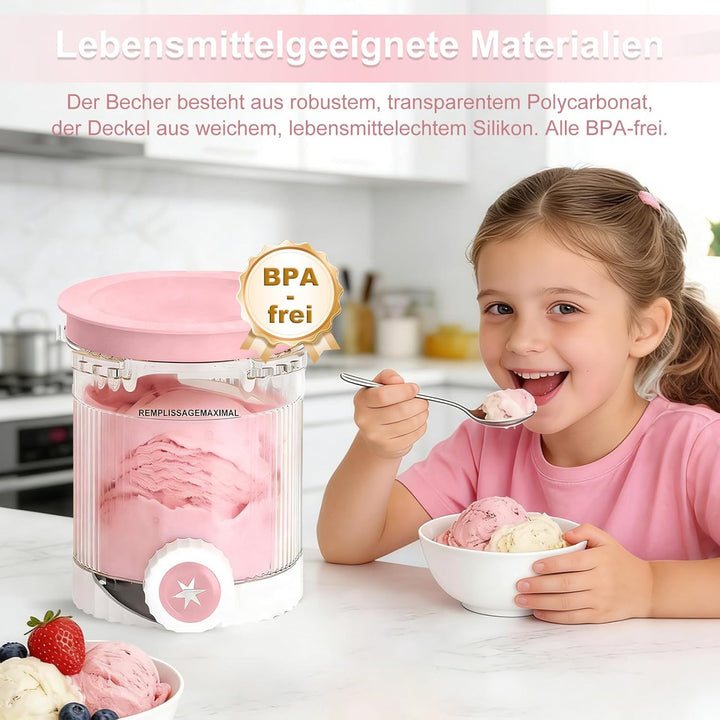4 Stück Behälter für Ninja Swirl CREAMi 480 ml Eisbehälter - Eismaschine Zubehör für Ninja NC700/NC7
