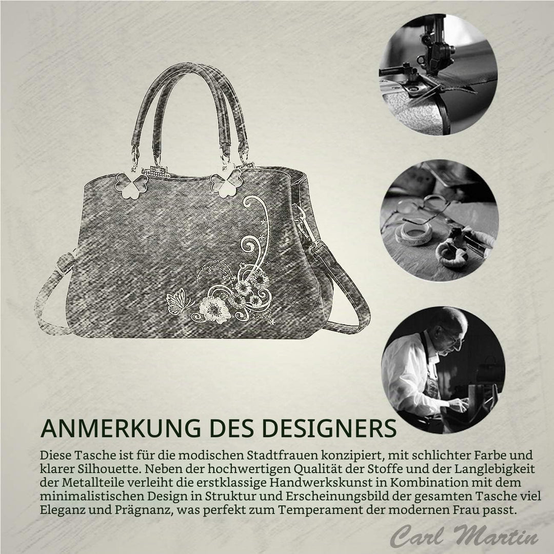 NICOLE&amp;DORIS Handtaschen Damen Mode Schultertasche Geldbörse Retro Umhängetasche Frau Tote Stickerei