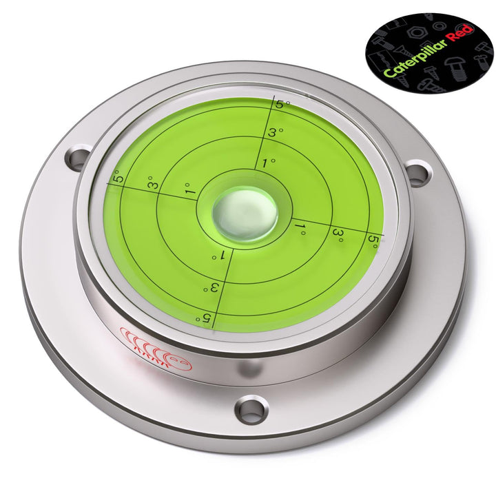 Dosenlibelle 100mm -Geflanschte Grosse Metall-Wasserwaage mit Luftblase, 100mm Durchmesser, Gradanga