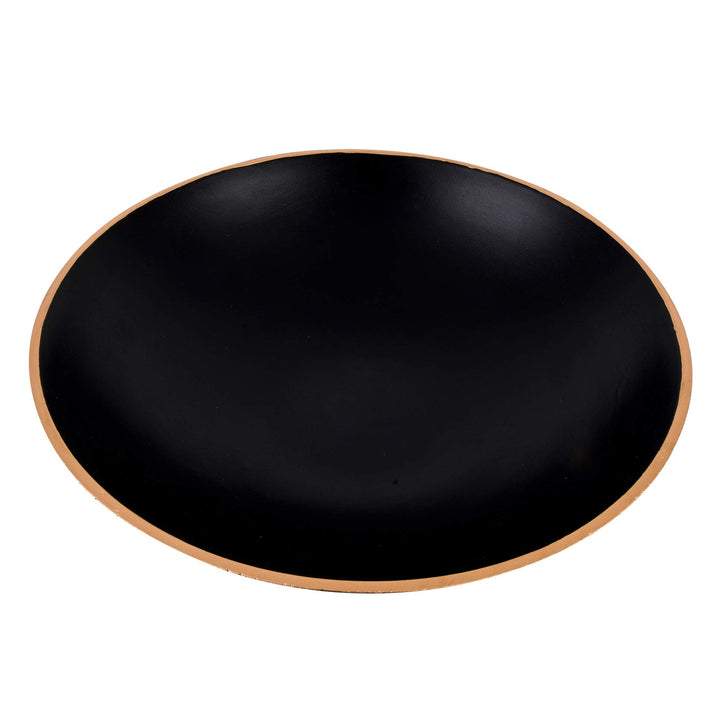 Dekoschale -Modern- Holz 13x54cm schwarz-Gold Design Tischdeko
