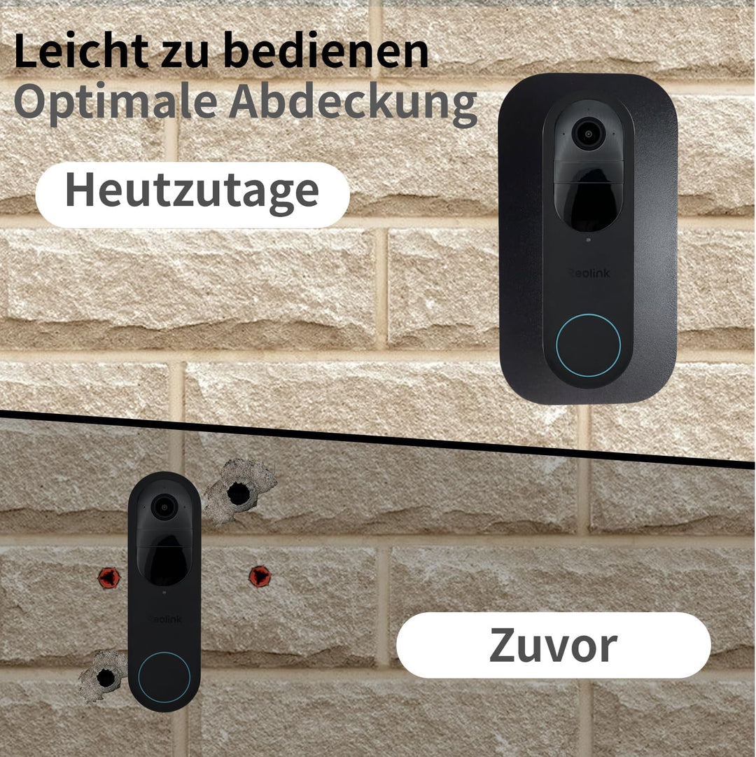 Edelstahl Blende für Reolink Video-Türklingel | Battery, 5MP, Ultra HD, 2K, 4MP, WiFi, PoE, Akku, Tü