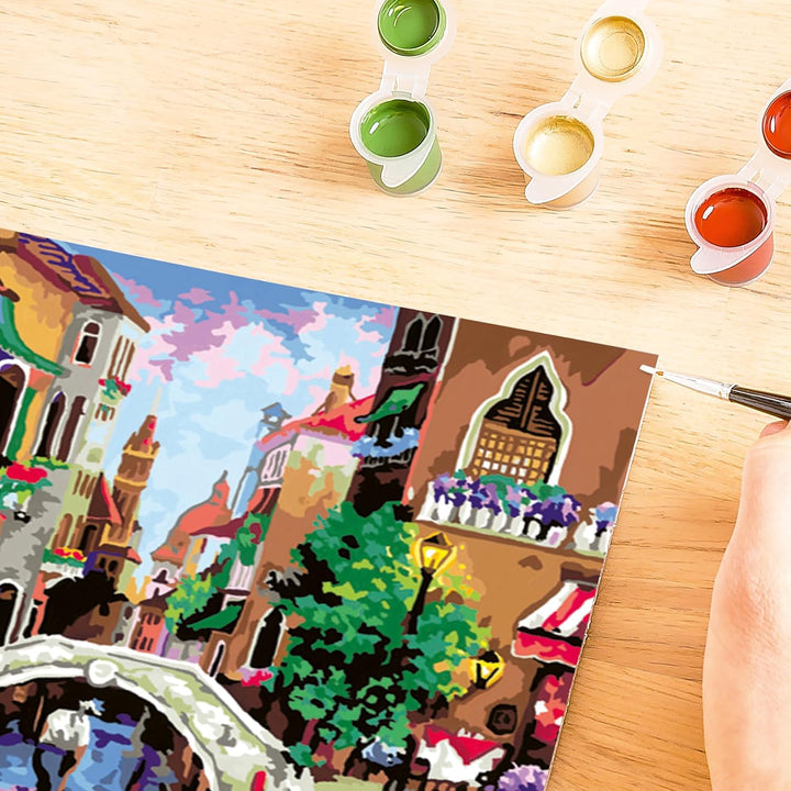 Ravensburger CreArt 25964 - Zauberhaftes Venedig - Malen nach Zahlen Erwachsene, DIY Malset mit Pins