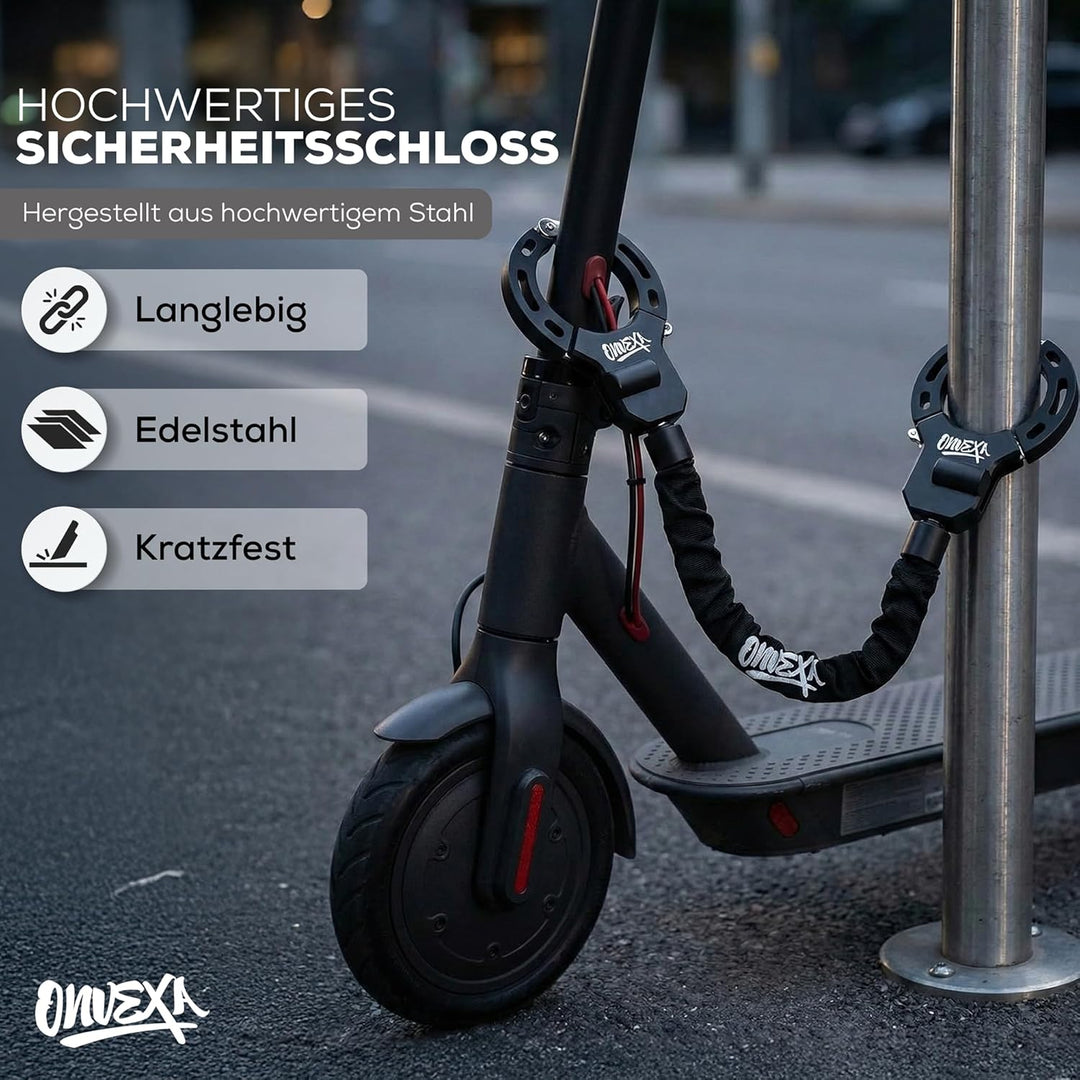 Handschellenschloss Stahl gehärtet – Diebstahlsicherung für E-Scooter, Fahrrad & Roller – kompakt, S