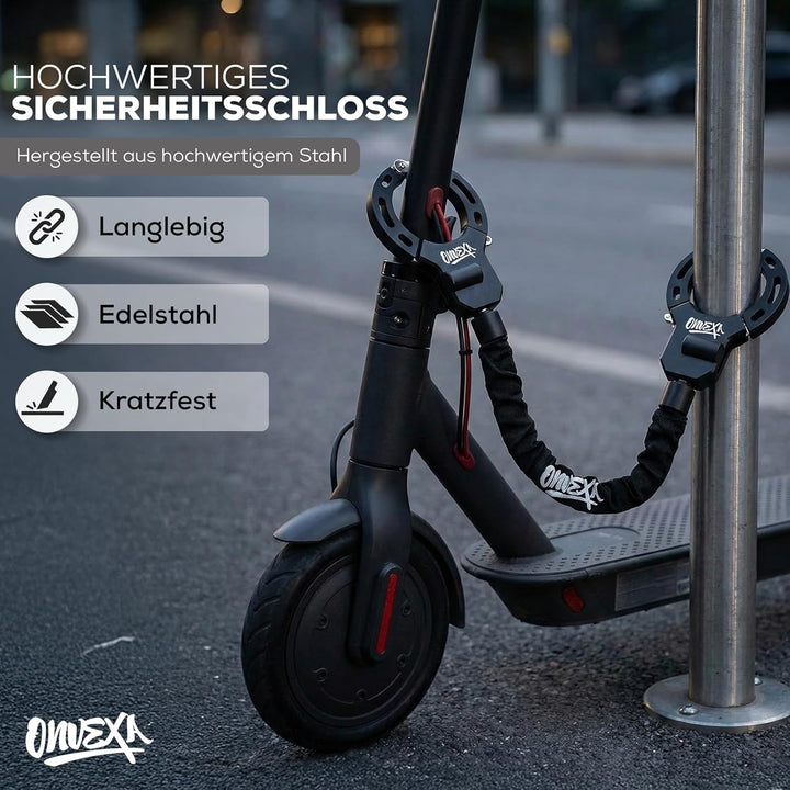 Handschellenschloss Stahl gehärtet – Diebstahlsicherung für E-Scooter, Fahrrad & Roller – kompakt, S