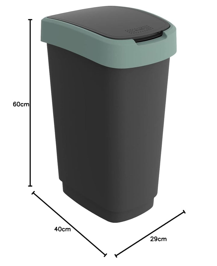 Rotho Twist (50l, Schwarz/Dunkelgrün), Schwarz/Dunkelgrün