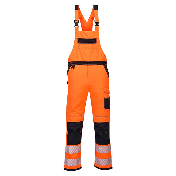 Portwest PW344 - PW3 Hi-Vis Bib & Brace (Small, Orange/Black), S Orange
