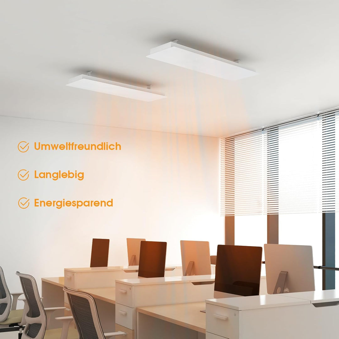 Infrarotheizung Deckenmontage mit Thermostat 1150 Watt, Deckenheizung Infrarot Deckenheizstrahler, A