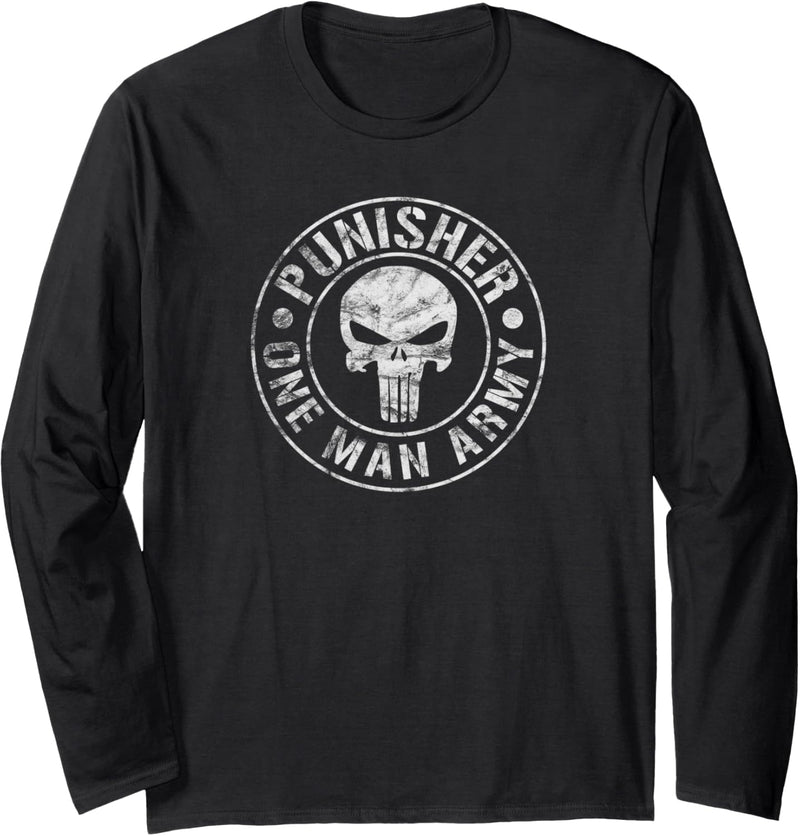 Marvel The Punisher One Man Army White Langarmshirt