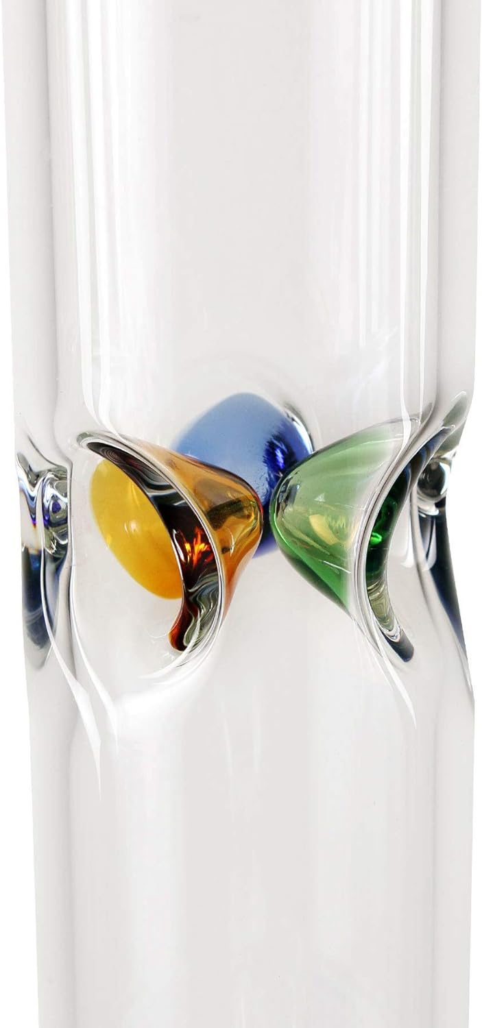 Heisenberg Old School Glasbong Color-Line 56cm mit 3x Honeycomb-Perkolator und Eiskerben