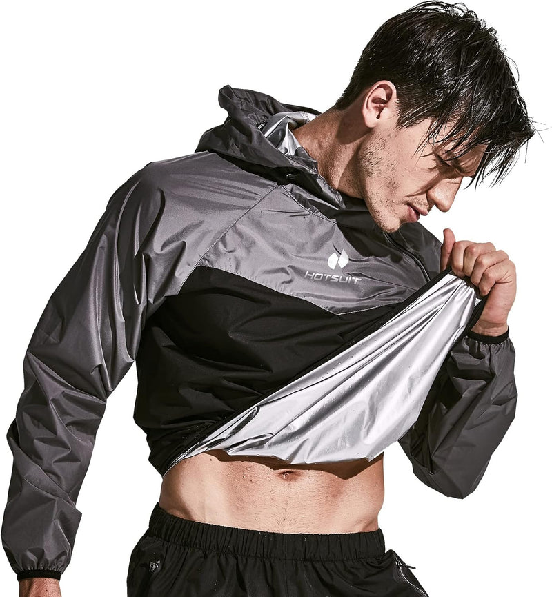HOTSUIT Schwitzjacke/Schwitzanzug Herren Trainingsanzug Sportanzug Fitness Schwitzanzug Trainingshos