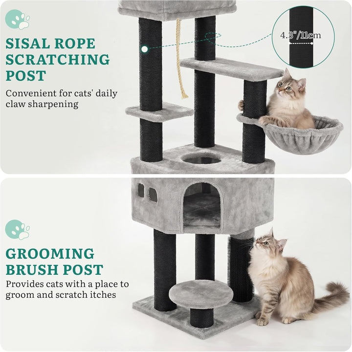 YITAHOME Kratzbaum, Katzenkratzbaum, für Grosse Katze, Katzenbaum, Katzenbürsten, 11 cm Dicke Stämme