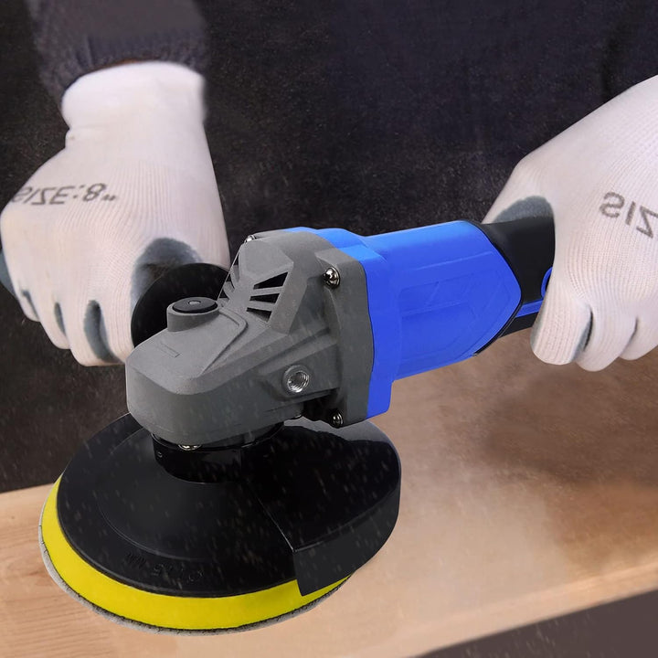 Winkelschleifer, 6000mAh Akku-Winkelschleifer, 10000 RPM, 115 mm, mit Zusatzgriff und Scheiben, idea