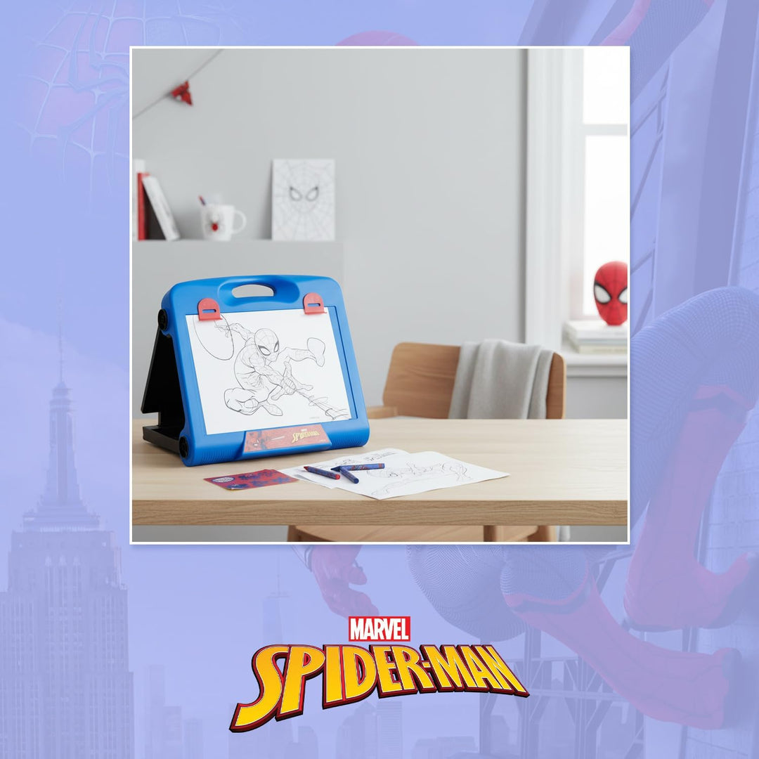 Magnetisches Spider-Man-Whiteboard für Kinder mit Bleistift und Stempeln – Spiderman-Whiteboard, tra