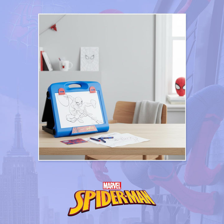 Magnetisches Spider-Man-Whiteboard für Kinder mit Bleistift und Stempeln – Spiderman-Whiteboard, tra