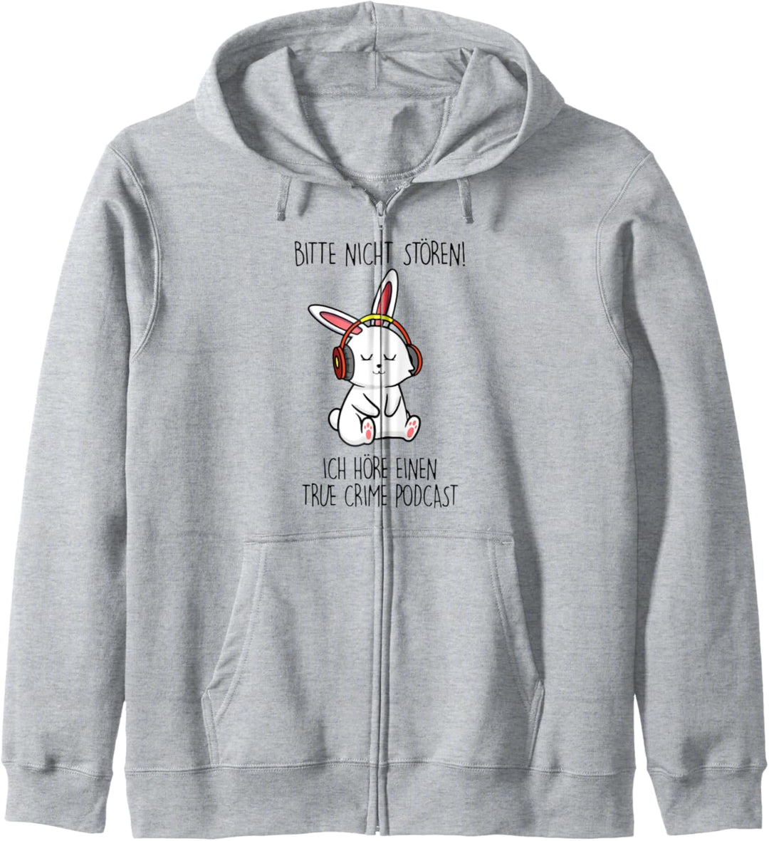 bitte nicht stören ich höre einen true crime podcast hase Kapuzenjacke