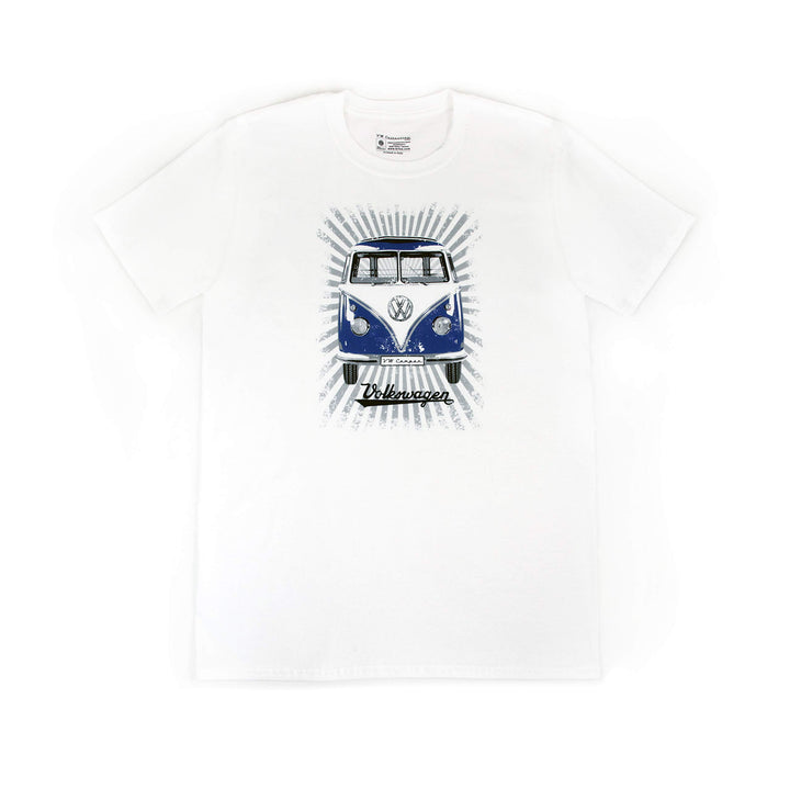 BRISA VW Collection - Volkswagen T-Shirt Unisex-Kurzarm &amp; Rundkragen mit T1 Bulli Bus Motiv aus Baum