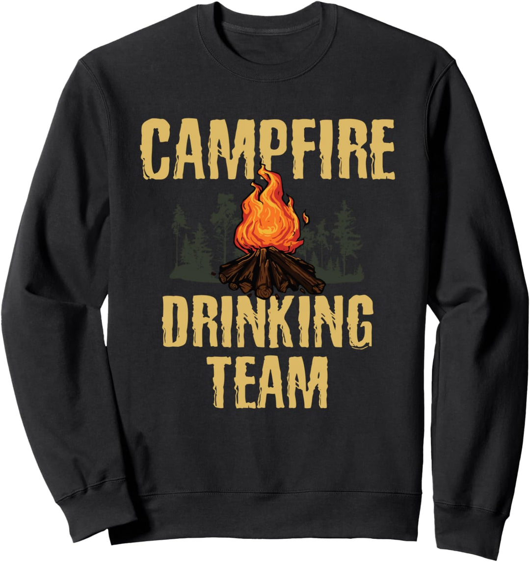 Campers Gift - Campfire Drinking Team Camping Outdoors Funny Sweatshirt