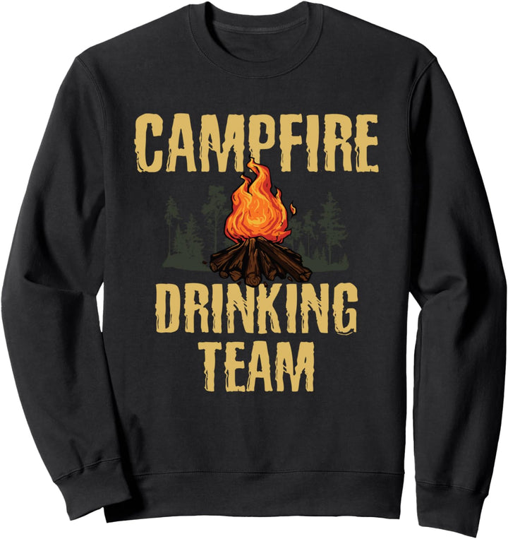 Campers Gift - Campfire Drinking Team Camping Outdoors Funny Sweatshirt