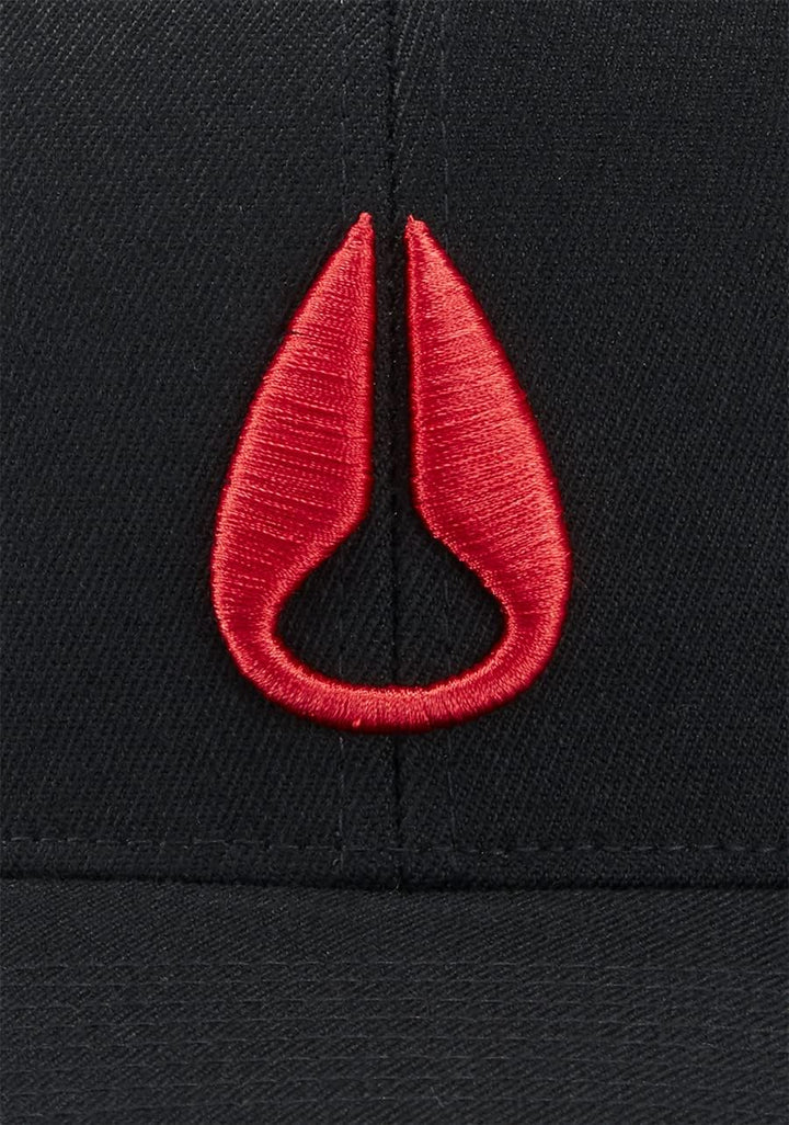 NIXON Herren Deep Down Ff Athletic Fit Hut S-M Black / Red, S-M Black / Red