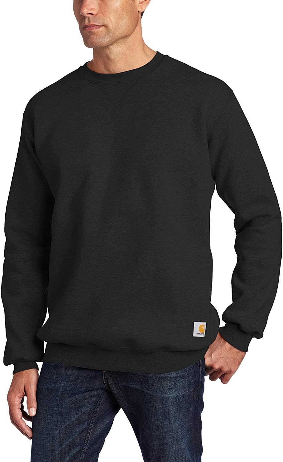 Carhartt Herren Weites, Mittelschweres Rundhalsausschnitt Sweatshirt XS Schwarz, XS Schwarz