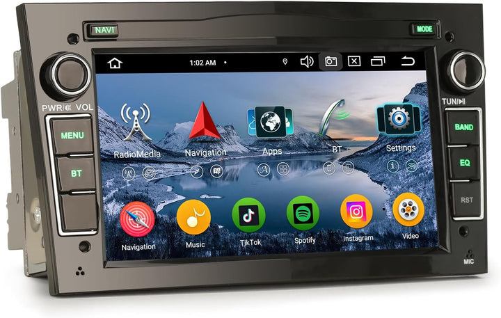 Erisin 8-Kern 4GB+64GB Android 12 Autoradio Bluetooth GPS Navi für Opel Antara Astra H Corsa C/D Mer