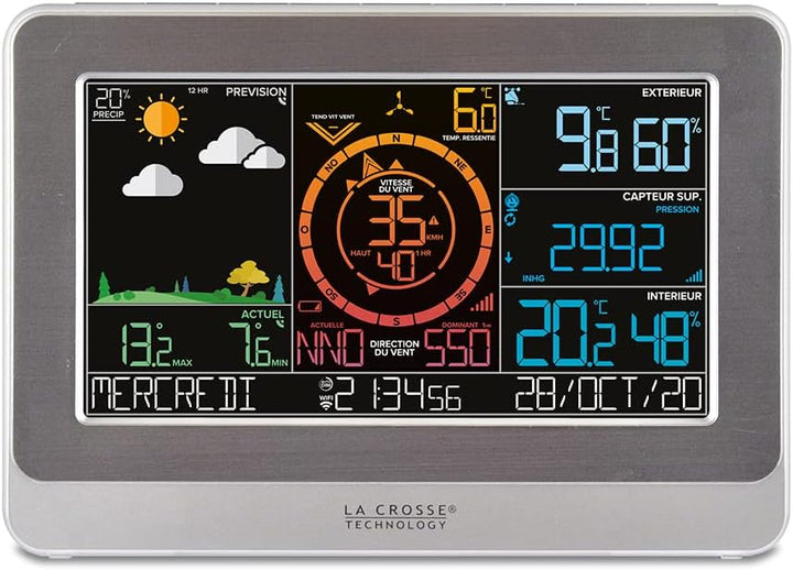 La Crosse Technology - WS6869 Professionelle Wetterstation mit WiFi-Verbindung – weiss/silber