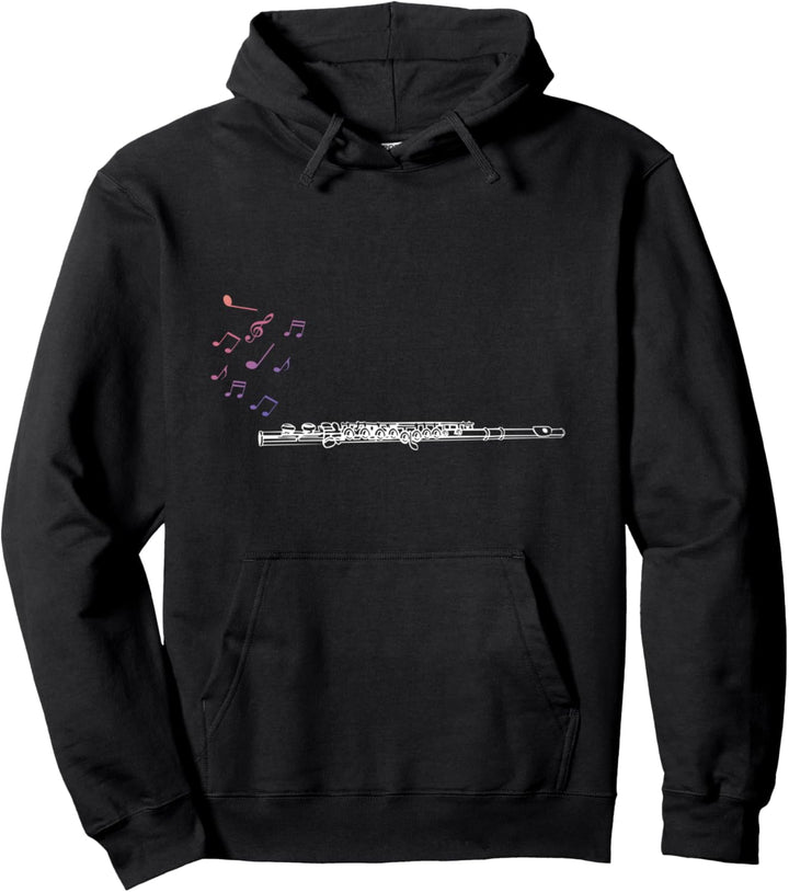Noten Querflöte Pullover Hoodie