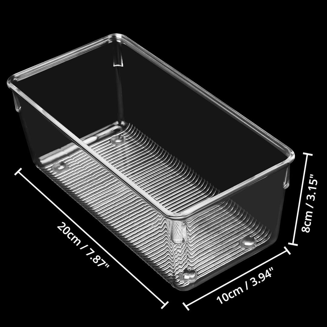 Kurtzy Kühlschrank Organizer Box Set für Küche, Schränke (8Stk) Plastik Organizer 20cm Lang, Ordnung