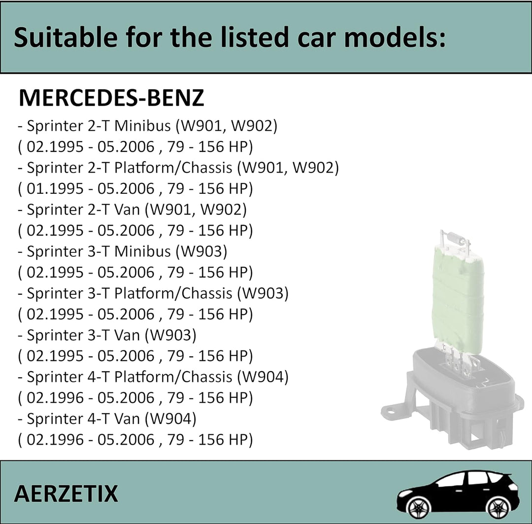 AERZETIX - C40765 - Widerstand, innenraumgebläse - polzahl: 7-polig - kompatibel mit Mercedes-Benz 0