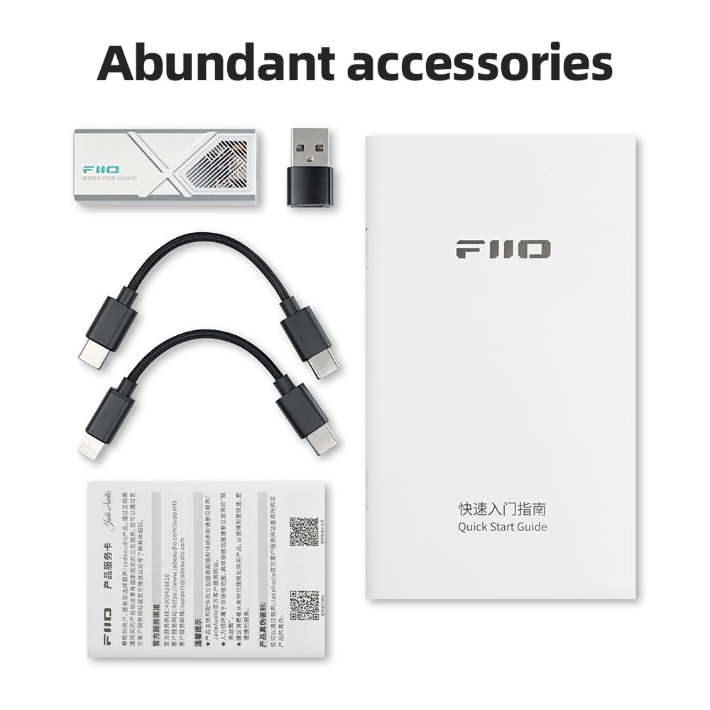 FIIO KA13 Tragbarer DAC mit Kopfhörerverstärker (schwarz), Schwarz