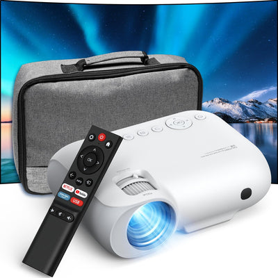 Beamer 4K【Official Netflix & Dolby Audio】 15000 Lumen Zoom/Trapezkorrektur WiFi Bluetooth Beamer Ful