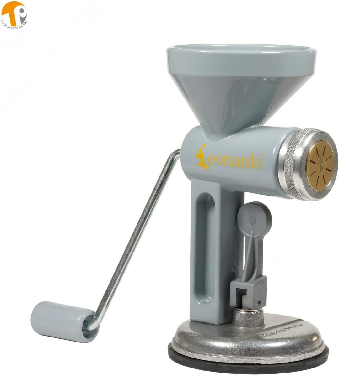 Nudelmaschine manuell mit Saugnapf und zwei Matrizen aus Messing für Casarecce und Paccheri | TORKIO
