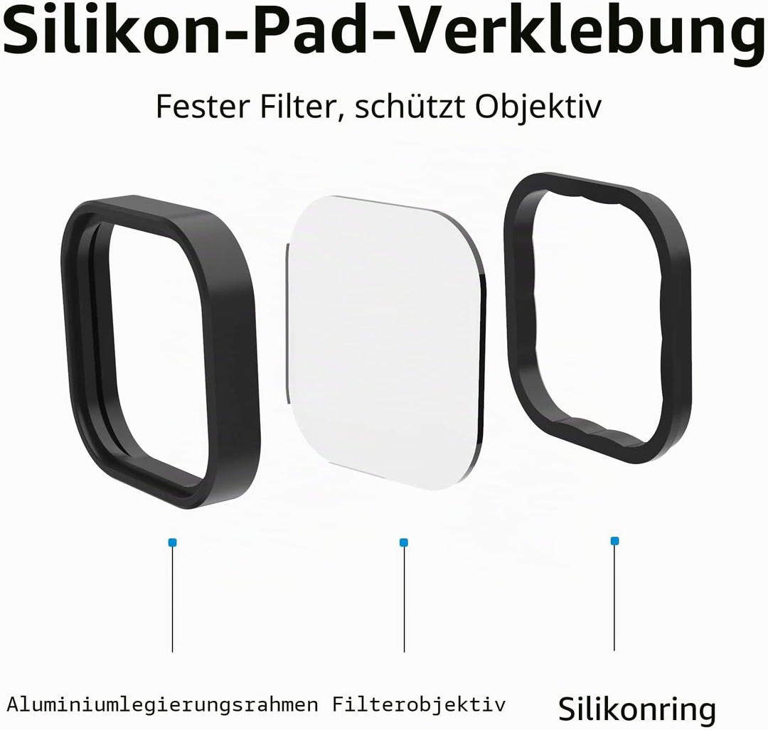 CPL Objektiv Filter für Hero 9/10/11/12 Black, CPL Kamera objektiv Polarisations Filter Objektiv Sch