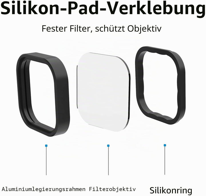 CPL Objektiv Filter für Hero 9/10/11/12 Black, CPL Kamera objektiv Polarisations Filter Objektiv Sch