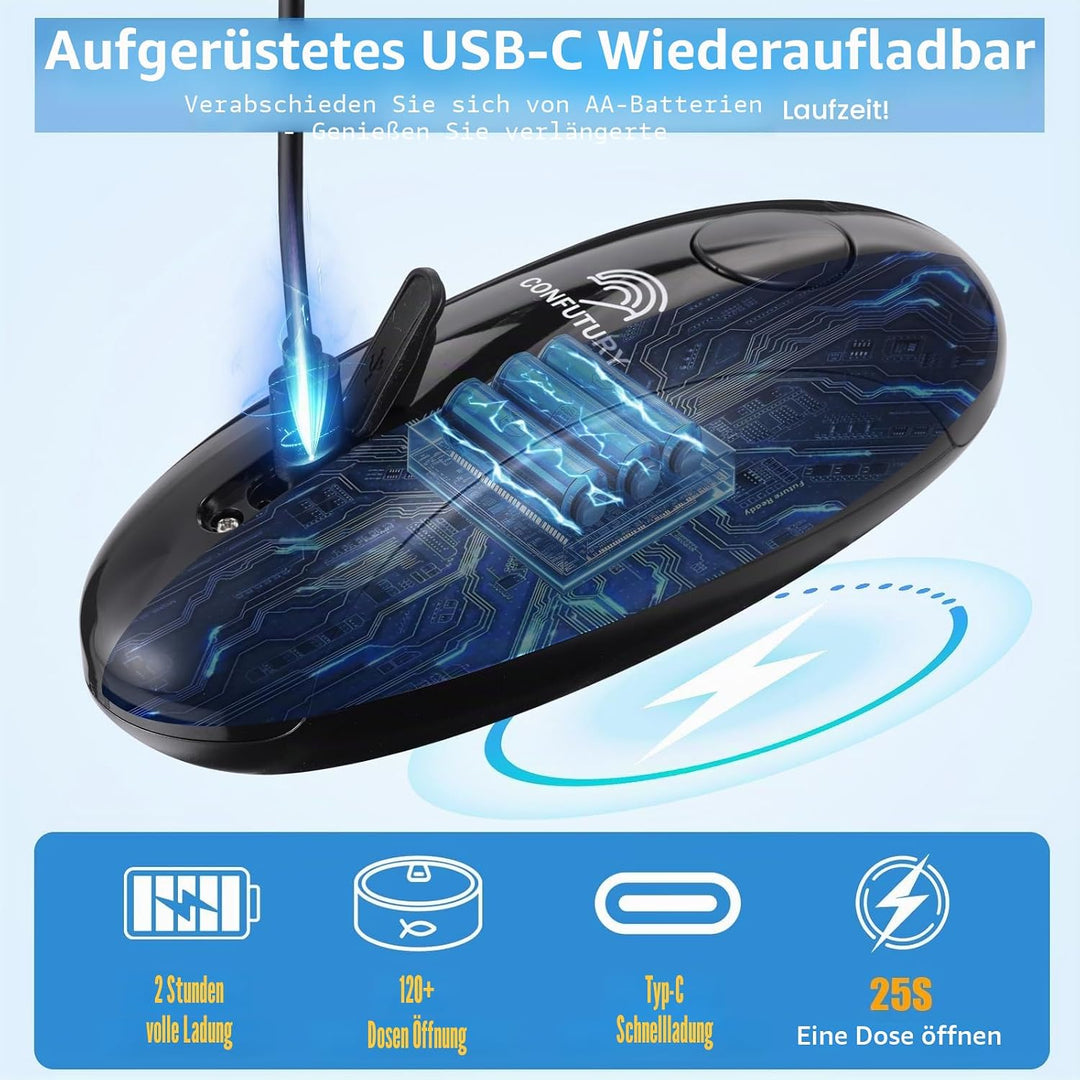 Elektrischer Dosenöffner für Senioren,Aufladbarer Elektrische Dosenöffner mit Einem Tastendruck,Glat