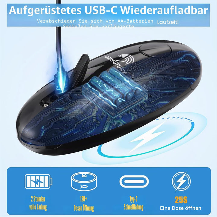 Elektrischer Dosenöffner für Senioren,Aufladbarer Elektrische Dosenöffner mit Einem Tastendruck,Glat