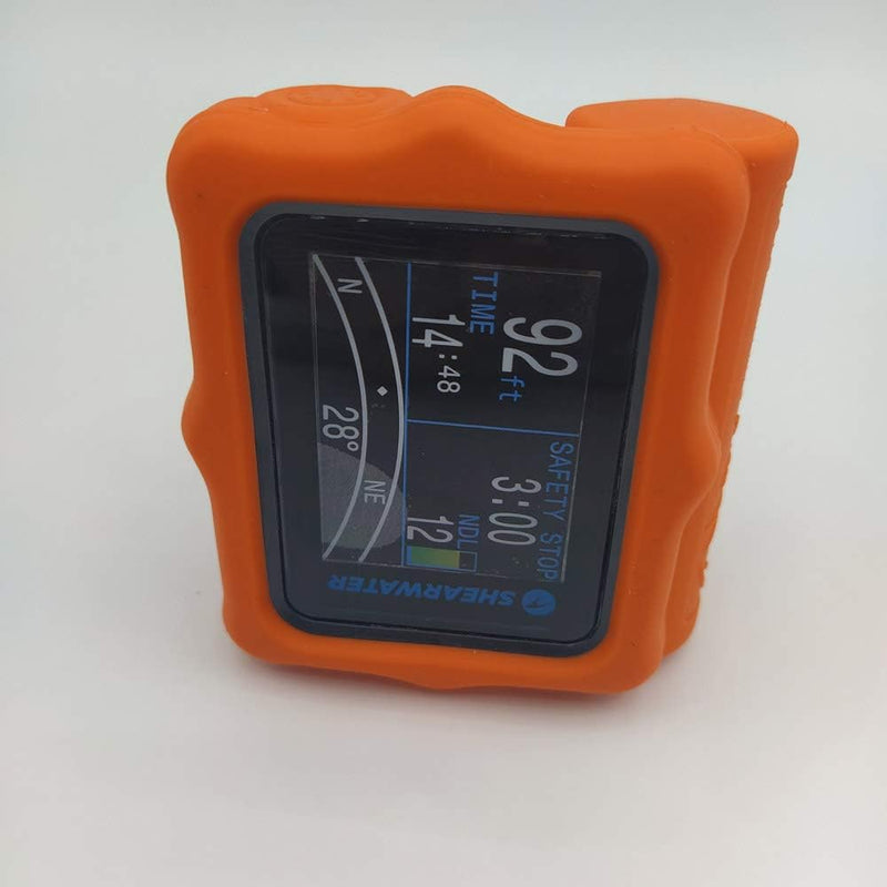 SHAMROCK HEALTH Schutzhülle aus Silikon für Tauchcomputer Shearwater Perdix, Orange, Orange